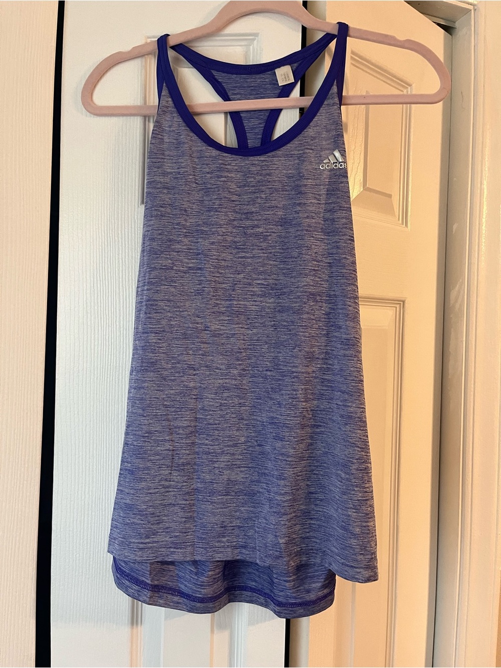 Adidas Blue Heathered Racerback Tank